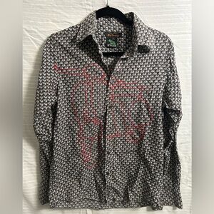 Ben Sherman Grinuwe By  Patterned Long Sleeve Button Up Shirt Men's Sz M *RARE*